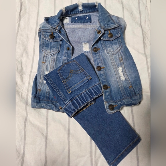 Unisex BUNDLE Stylish Denim Blue Jeans, 12-18 month - Picture 1 of 7